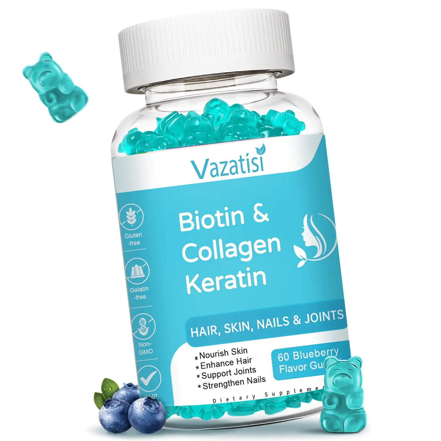 Blueberry Bliss Biotin 15k Gummies