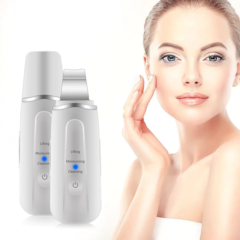 Ultrasonic Skin Scrubber & Pore Cleaner – Deep Facial Cleansing Tool